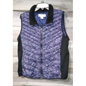 Workshop Republic Clothing Women's Puffer Sleeveless Vest Size XL Blue And Black